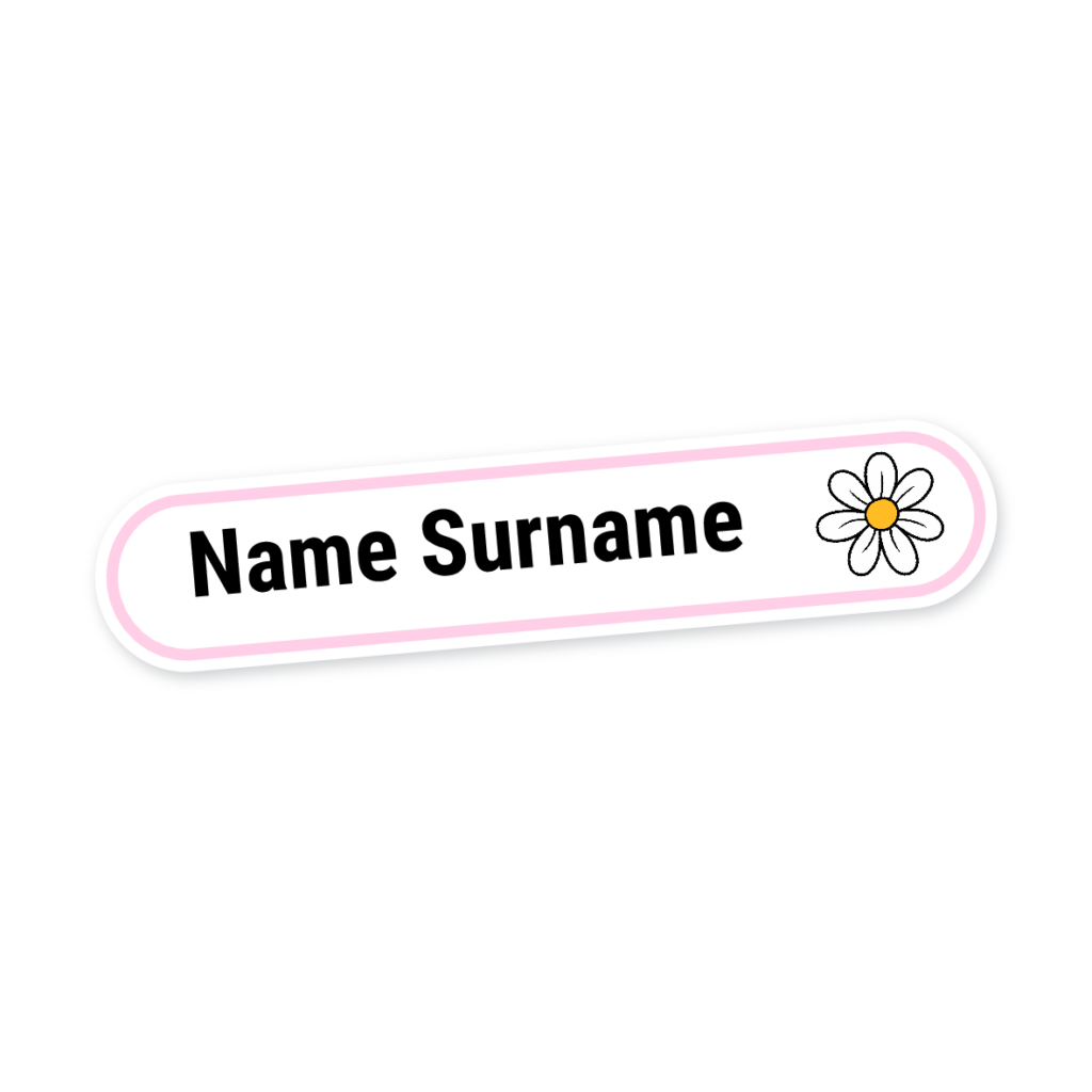160 Personalised Stationery Labels | Daisy, personalised with your child's name