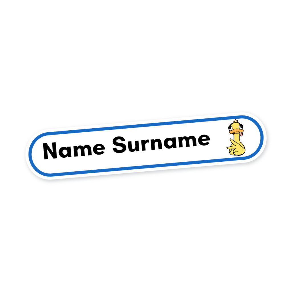 160 Personalised Stationery Labels | Duck, personalised with your child's name