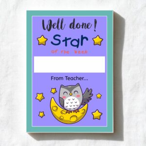 Star of the Week Owl A6 Notepad