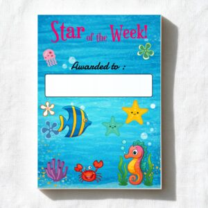 Star of the Week Sea Theme A6 Notepad