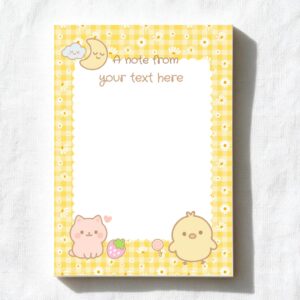 Yellow Daisy A6 notepad design