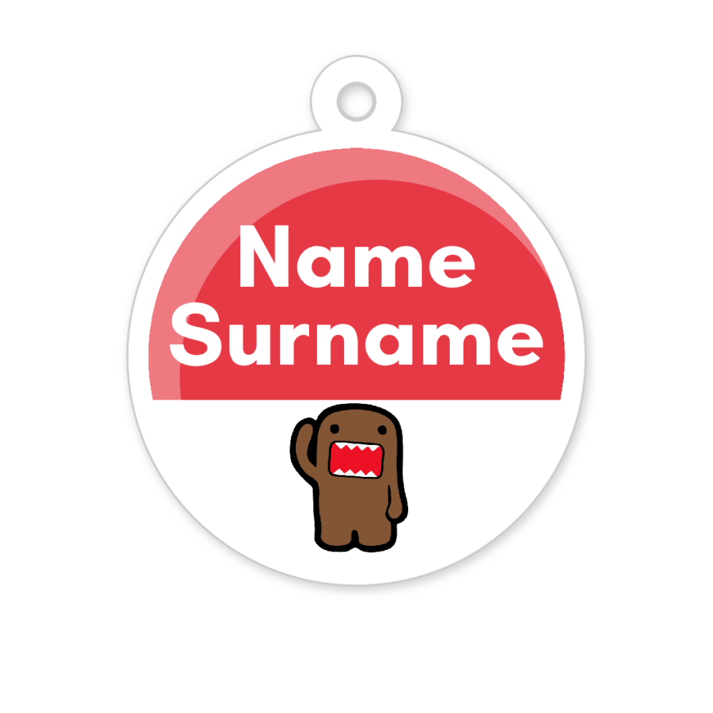 5 Personalised Zipper Tags | Monster, personalised with your child's name